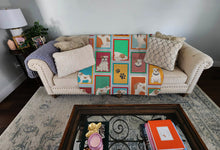 Load image into Gallery viewer, Lots of Piebald English Bulldog Quilted Blanket 50x60