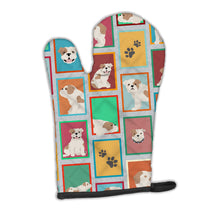 Load image into Gallery viewer, Lots of Piebald English Bulldog Oven Mitt