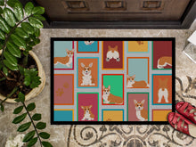 Load image into Gallery viewer, Lots of Red and White Pembroke Corgi Doormat - 24x36 Decorative Floor Mat – Indoor/Outdoor Rug with Artistic Flair