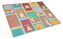 Load image into Gallery viewer, Lots of Red and White Pembroke Corgi Glass Cutting Boards – Durable, Decorative Kitchen Art Large