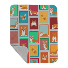 Load image into Gallery viewer, Lots of Red and White Pembroke Corgi Quilted Blanket 50x60