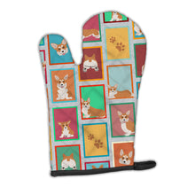Load image into Gallery viewer, Lots of Red and White Pembroke Corgi Oven Mitt