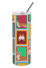 Load image into Gallery viewer, Lots of Red and White Pembroke Corgi Stainless Steel 20 oz Skinny Tumbler