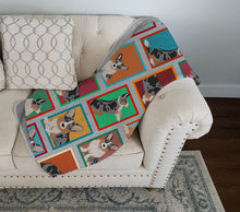 Load image into Gallery viewer, Lots of Blue Merle Welsh Cardigan Corgi Quilted Blanket 50x60