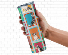 Load image into Gallery viewer, Lots of Blue Merle Welsh Cardigan Corgi Stainless Steel 20 oz Skinny Tumbler