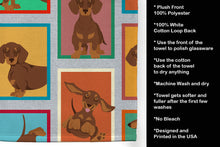 Load image into Gallery viewer, Lots of Chocolate and Tan Dachshund Kitchen Towel