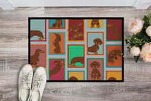 Load image into Gallery viewer, Lots of Chocolate and Tan Dachshund Doormat - 18x27 Decorative Floor Mat – Indoor/Outdoor Rug with Artistic Flair