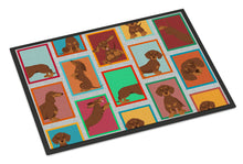 Load image into Gallery viewer, Lots of Chocolate and Tan Dachshund Doormat - 18x27 Decorative Floor Mat – Indoor/Outdoor Rug with Artistic Flair
