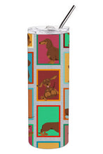 Load image into Gallery viewer, Lots of Chocolate and Tan Dachshund Stainless Steel 20 oz Skinny Tumbler