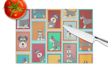 Load image into Gallery viewer, Lots of Schnauzer Glass Cutting Boards – Durable, Decorative Kitchen Art Large