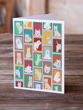 Load image into Gallery viewer, Lots of Westie Greeting Cards -  Blank Note Cards – 8-Pack of Artist-Designed Cards with Envelopes