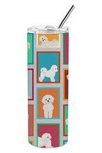 Load image into Gallery viewer, Lots of Bichon Frise Stainless Steel 20 oz Skinny Tumbler