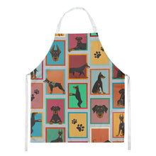 Load image into Gallery viewer, Lots of Doberman Pinscher Apron – Artist-Designed Kitchen, BBQ &amp; Craft Apron