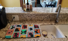 Load image into Gallery viewer, Lots of Black Standard Poodle Dish Drying Mat