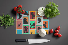 Load image into Gallery viewer, Lots of Black Standard Poodle Glass Cutting Boards – Durable, Decorative Kitchen Art Large