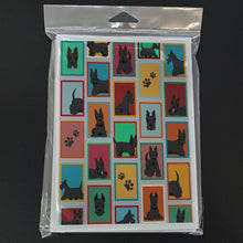 Load image into Gallery viewer, Lots of Scottish Terrier Greeting Cards -  Blank Note Cards – 8-Pack of Artist-Designed Cards with Envelopes