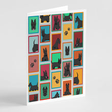 Load image into Gallery viewer, Lots of Scottish Terrier Greeting Cards -  Blank Note Cards – 8-Pack of Artist-Designed Cards with Envelopes
