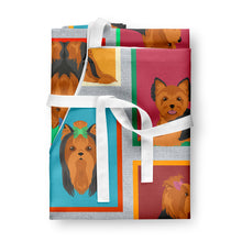 Load image into Gallery viewer, Lots of Black and Tan Yorkie Apron – Artist-Designed Kitchen, BBQ &amp; Craft Apron