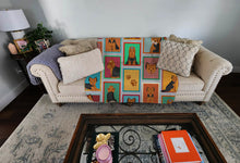 Load image into Gallery viewer, Lots of Black and Tan Yorkie Quilted Blanket 50x60