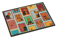 Load image into Gallery viewer, Lots of Black and Tan Yorkie Doormat - 18x27 Decorative Floor Mat – Indoor/Outdoor Rug with Artistic Flair