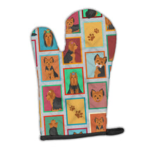 Load image into Gallery viewer, Lots of Black and Tan Yorkie Oven Mitt