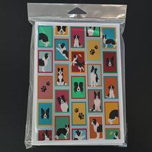 Load image into Gallery viewer, Lots of Border Collie Greeting Cards -  Blank Note Cards – 8-Pack of Artist-Designed Cards with Envelopes