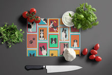 Load image into Gallery viewer, Lots of Border Collie Glass Cutting Boards – Durable, Decorative Kitchen Art Large