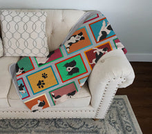 Load image into Gallery viewer, Lots of Border Collie Quilted Blanket 50x60