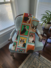 Load image into Gallery viewer, Lots of Tricolor Cardigan Corgi Quilted Blanket 50x60