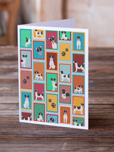 Load image into Gallery viewer, Lots of Jack Russell Terrier Greeting Cards -  Blank Note Cards – 8-Pack of Artist-Designed Cards with Envelopes
