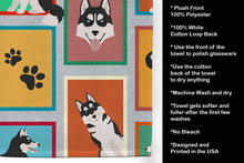 Load image into Gallery viewer, Lots of Siberian Husky Kitchen Towel