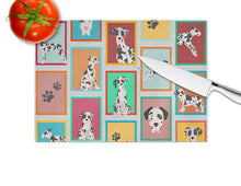 Load image into Gallery viewer, Lots of Harlequin Natural Ears Great Dane Glass Cutting Boards – Durable, Decorative Kitchen Art Large