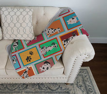 Load image into Gallery viewer, Lots of Harlequin Natural Ears Great Dane Quilted Blanket 50x60