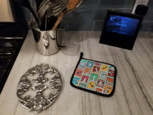 Load image into Gallery viewer, Lots of Harlequin Natural Ears Great Dane Pot Holders - Set of 2 Decorative Kitchen Helpers | Made in the USA