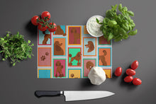 Load image into Gallery viewer, Lots of Chocolate Standard Poodle Glass Cutting Boards – Durable, Decorative Kitchen Art Large