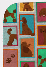 Load image into Gallery viewer, Lots of Chocolate Standard Poodle Quilted Blanket 50x60
