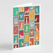 Load image into Gallery viewer, Lots of Chihuahua Greeting Cards -  Blank Note Cards – 8-Pack of Artist-Designed Cards with Envelopes