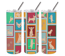 Load image into Gallery viewer, Lots of Chihuahua Stainless Steel 20 oz Skinny Tumbler