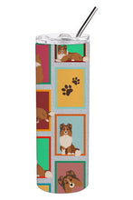 Load image into Gallery viewer, Lots of Sheltie Stainless Steel 20 oz Skinny Tumbler