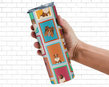Load image into Gallery viewer, Lots of Sheltie Stainless Steel 20 oz Skinny Tumbler