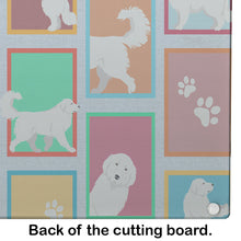 Load image into Gallery viewer, Lots of Great Pyrenees Glass Cutting Boards – Durable, Decorative Kitchen Art Large