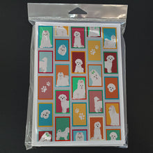 Load image into Gallery viewer, Lots of Maltese Greeting Cards -  Blank Note Cards – 8-Pack of Artist-Designed Cards with Envelopes