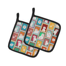 Load image into Gallery viewer, Lots of Maltese Pot Holders - Set of 2 Decorative Kitchen Helpers | Made in the USA