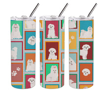 Load image into Gallery viewer, Lots of Maltese Stainless Steel 20 oz Skinny Tumbler