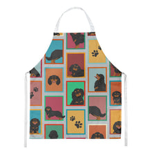 Load image into Gallery viewer, Lots of Black and Tan Cavalier King Charles Spaniel Apron – Artist-Designed Kitchen, BBQ &amp; Craft Apron