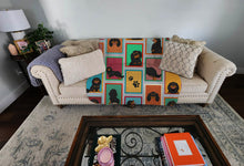 Load image into Gallery viewer, Lots of Black and Tan Cavalier King Charles Spaniel Quilted Blanket 50x60