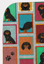 Load image into Gallery viewer, Lots of Black and Tan Cavalier King Charles Spaniel Quilted Blanket 50x60