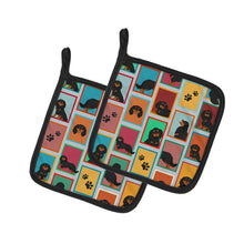 Load image into Gallery viewer, Lots of Black and Tan Cavalier King Charles Spaniel Pot Holders - Set of 2 Decorative Kitchen Helpers | Made in the USA