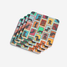 Load image into Gallery viewer, Lots of Black and Tan Dachshund Foam Coaster
