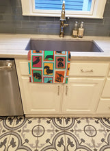 Load image into Gallery viewer, Lots of Black and Tan Dachshund Kitchen Towel